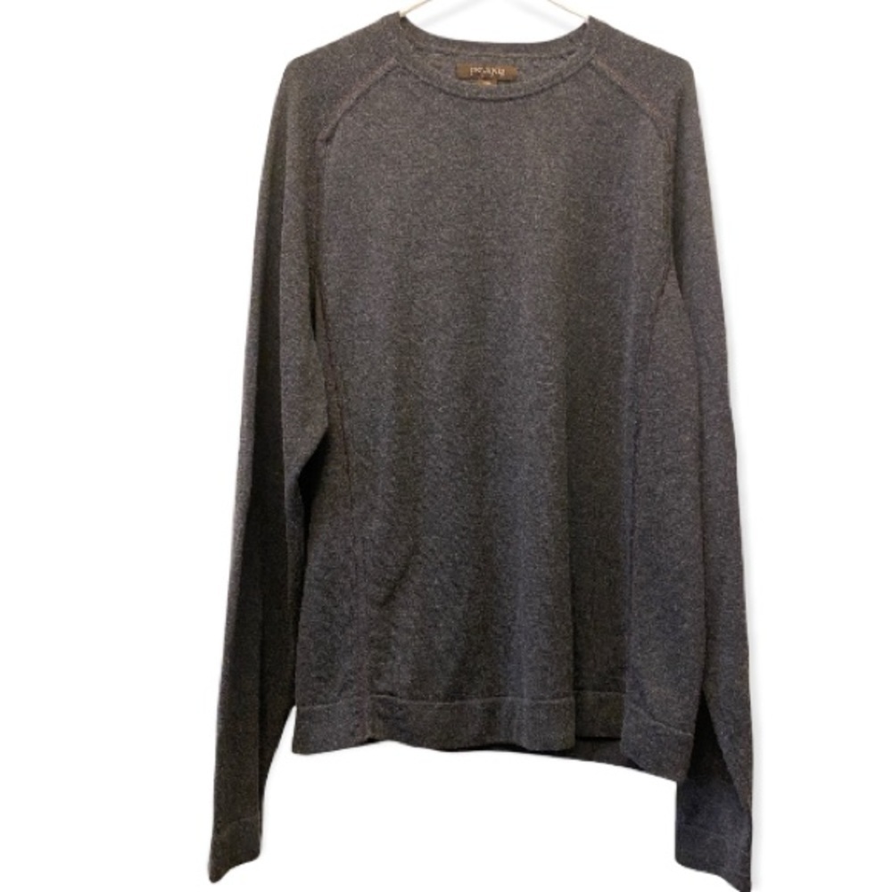 Island Soft XXL Silk / Wool Blend Pullover Sweater, Gray, Crewneck, Career